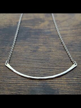 Retired James Avery Hammered Crescent 16" Necklace